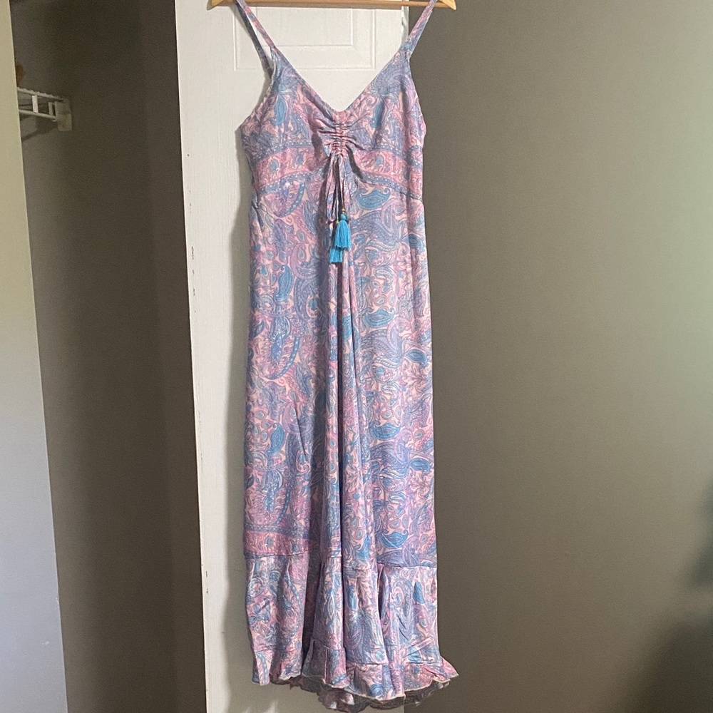 Boho Silk Maxi Dress